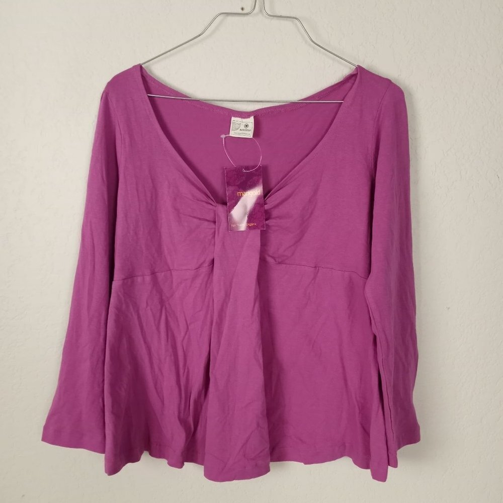 Marigold Fair trade Clothing New Tie front detail blouse Top M Pink NEW